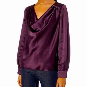 Parker NWT Galaway Blouse in Eggplant